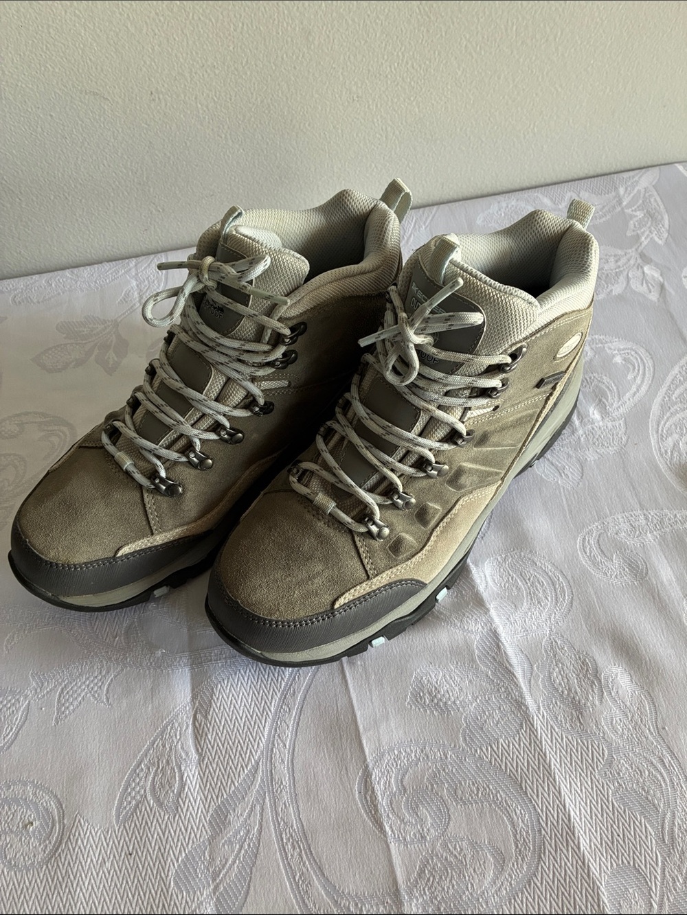 Women’s Sketcher Taupe Hiking Boots - Durable All-Terrain Support